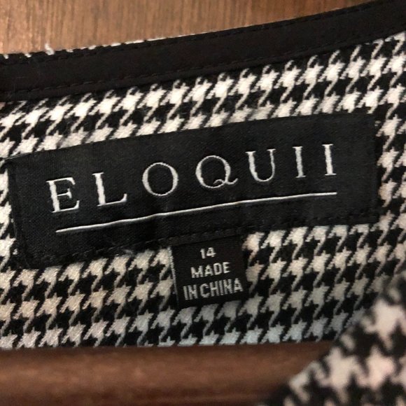 Eloquii High Waist Houndstooth Casual Dress Sz 14 - Picture 3 of 5